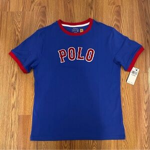 Polo Ralph Lauren Baseball Logo Cotton Jersey Tee, Size L (14-16)